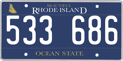 RI license plate 533686