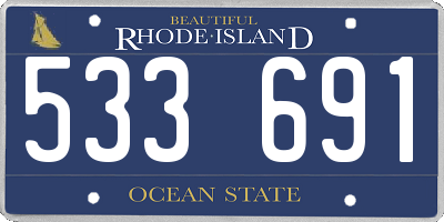RI license plate 533691