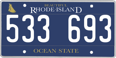 RI license plate 533693
