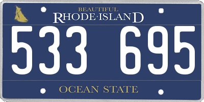 RI license plate 533695