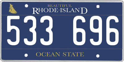 RI license plate 533696