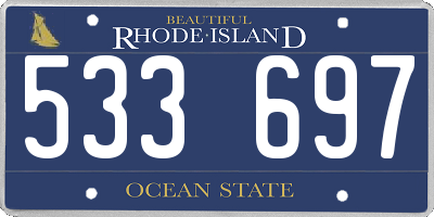 RI license plate 533697