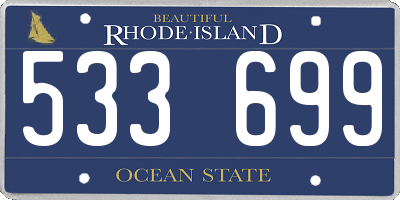 RI license plate 533699