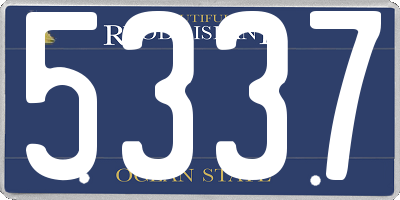 RI license plate 5337