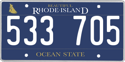 RI license plate 533705