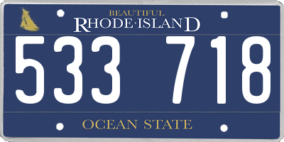 RI license plate 533718