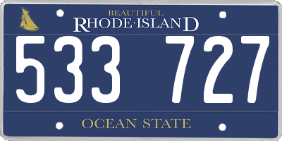 RI license plate 533727
