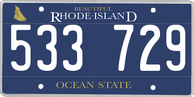 RI license plate 533729