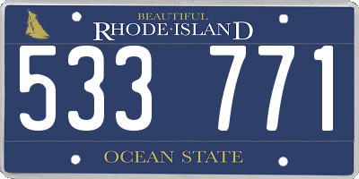 RI license plate 533771