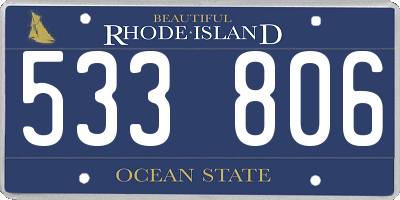 RI license plate 533806
