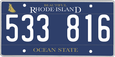 RI license plate 533816