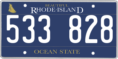 RI license plate 533828