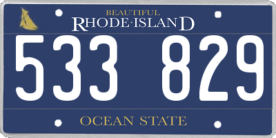 RI license plate 533829