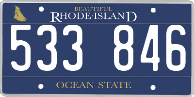 RI license plate 533846
