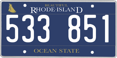 RI license plate 533851
