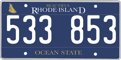 RI license plate 533853