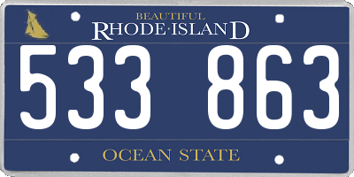 RI license plate 533863