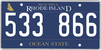 RI license plate 533866