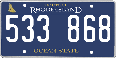 RI license plate 533868
