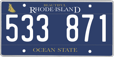 RI license plate 533871