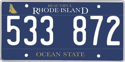 RI license plate 533872