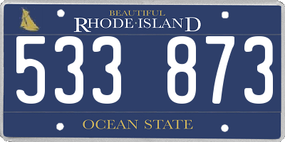 RI license plate 533873