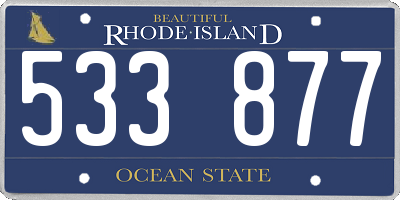 RI license plate 533877