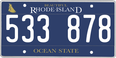 RI license plate 533878