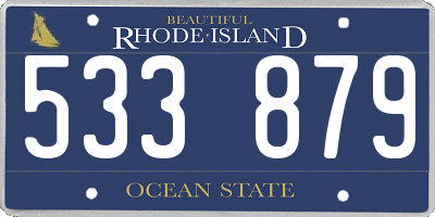 RI license plate 533879