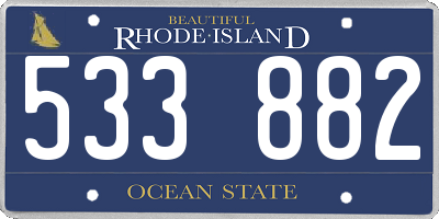 RI license plate 533882