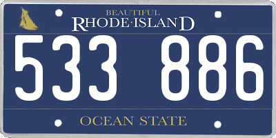 RI license plate 533886