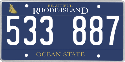 RI license plate 533887