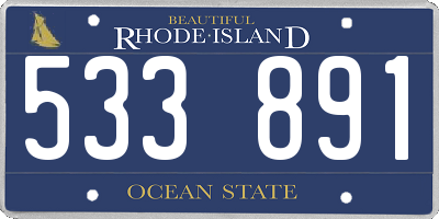 RI license plate 533891