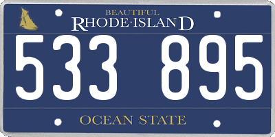 RI license plate 533895