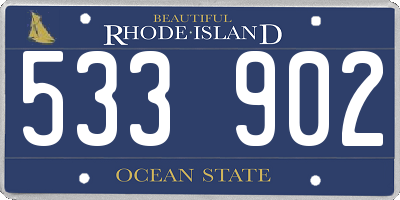 RI license plate 533902