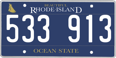 RI license plate 533913