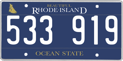 RI license plate 533919