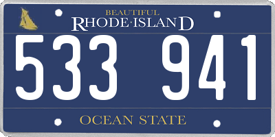 RI license plate 533941