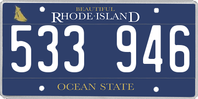 RI license plate 533946