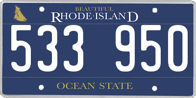 RI license plate 533950