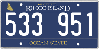 RI license plate 533951