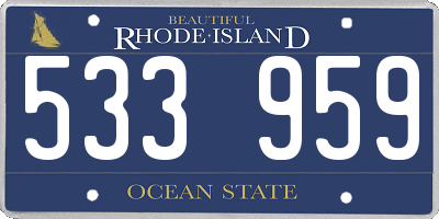 RI license plate 533959
