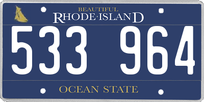 RI license plate 533964