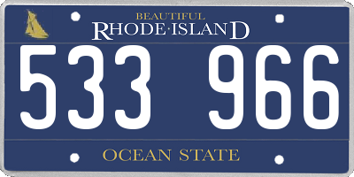 RI license plate 533966