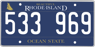 RI license plate 533969