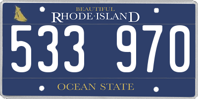 RI license plate 533970