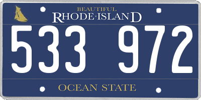 RI license plate 533972