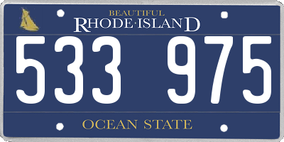 RI license plate 533975