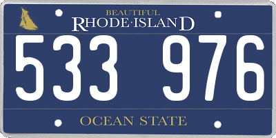RI license plate 533976