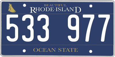 RI license plate 533977